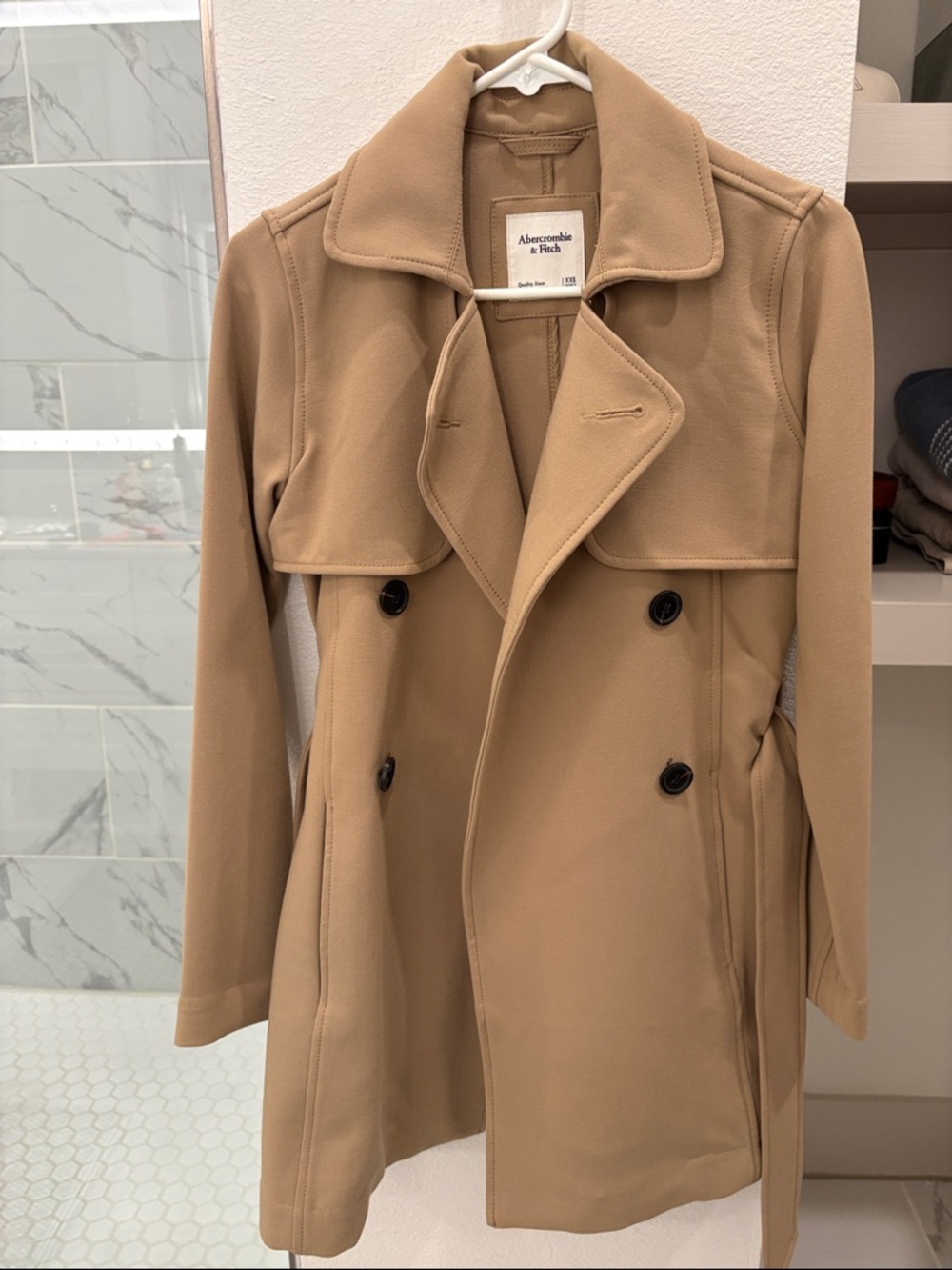 Abercrombie & Fitch Women's Camel Trench Coat